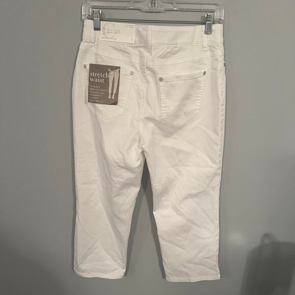 NWT C Est 1946 Hi Rise Denim Skinny Crop Jeans White Size 6 - Picture 4 of 9